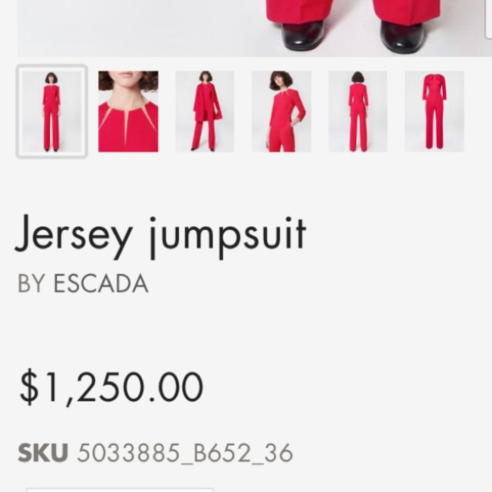 Escada jersey jumpsuit gorgeous rust color - Picture 6 of 6